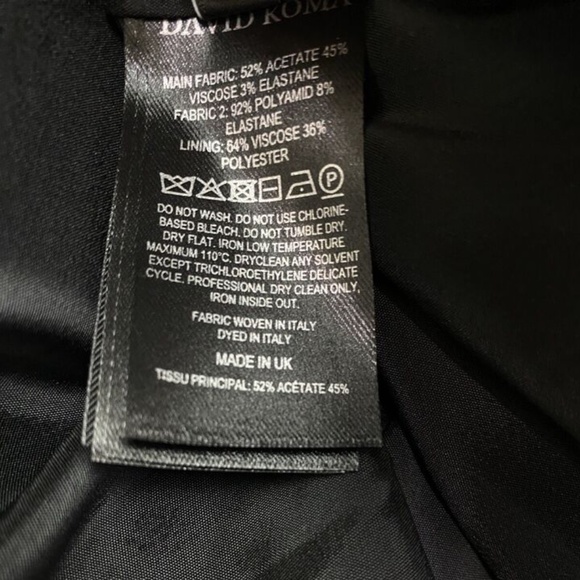 David Koma Strapless Illusion Gown Black Stretch Evening Formal - Picture 13 of 15